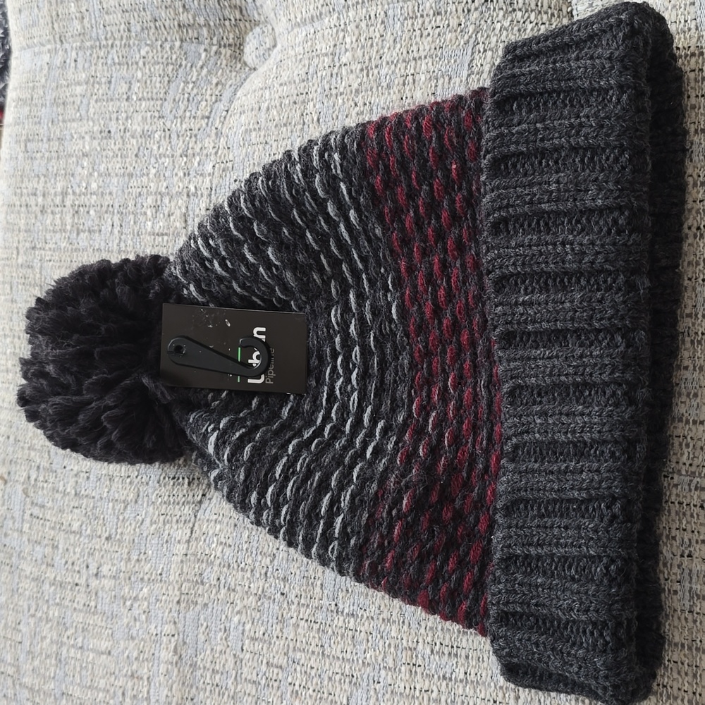 URBAN PIPELINE YOUNG MENS GRAY WINTER BEANIE HAT ONE SIZE FITS MOST